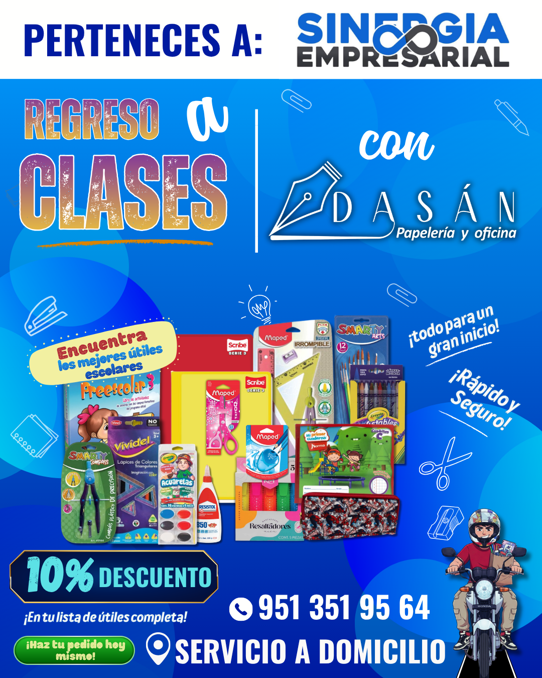 10% DE DESCUENTO EN TU LISTA DE ÚTILES ESCOLARES